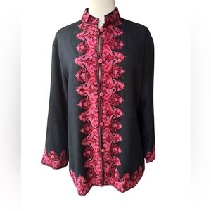 Kashmiri Jacket w/Chainstitch Embroidery